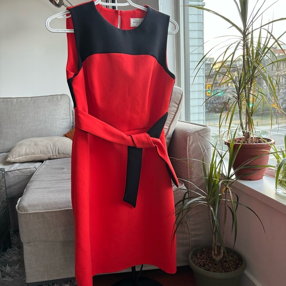 Milly dark orange and black dress size 6 - Picture 2 of 9